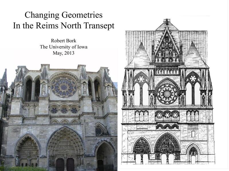 At right you now see an elevation of the north transept in its actual format,…