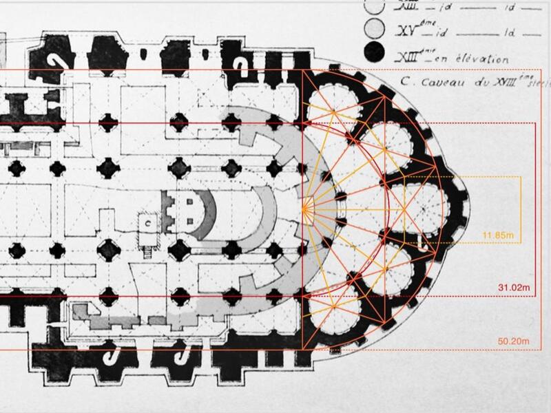 Here, in yellow, I’ve added half of a decagon whose facets pass through these…