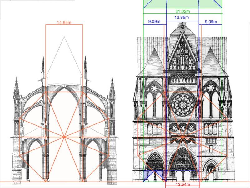 When one superposes the same exact octagon on the transept elevation, one fin…