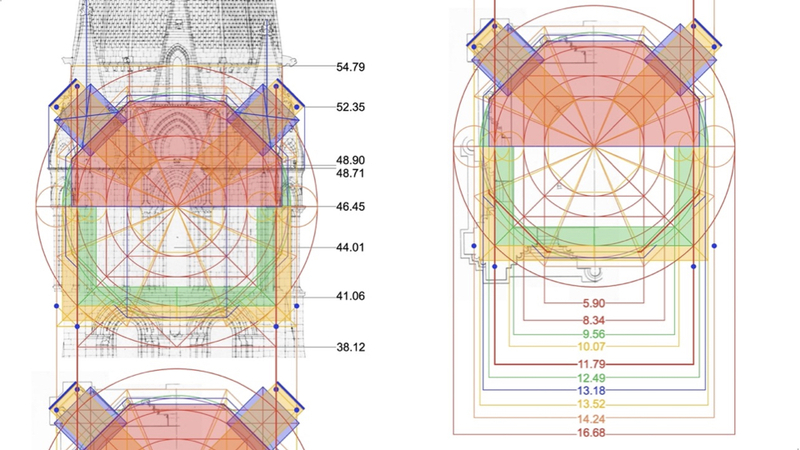 Those squares, however, are partly occluded by the spire base, which I show h…