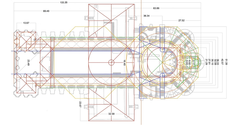 Here I once again show you the plan of the crypt, with Fulbert’s eleventh-cen…