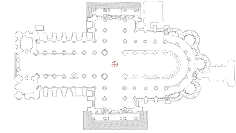 Since the upper church has geometrical logic of its own, it makes sense to sw…