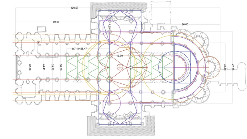 The actual geometrical center of the east end superstructure lies between the…