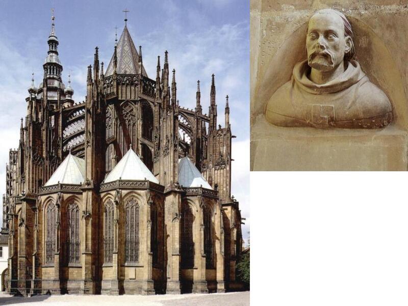 This sculpted bust of Parler occupies a place of honor in the Prague triforiu…