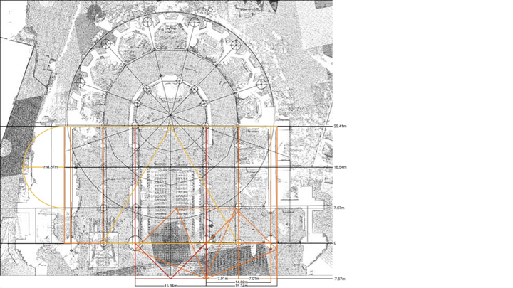 Murray noted in 2014 that the east-west length of the choir closely matches t…