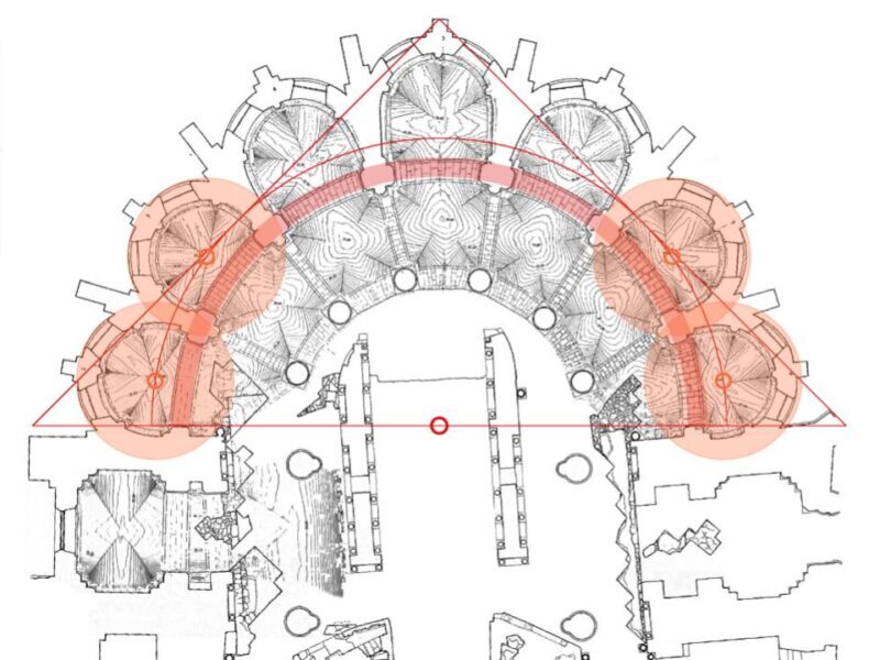 Next, I can circumscribe half of a rotated square around that semicircle. As…