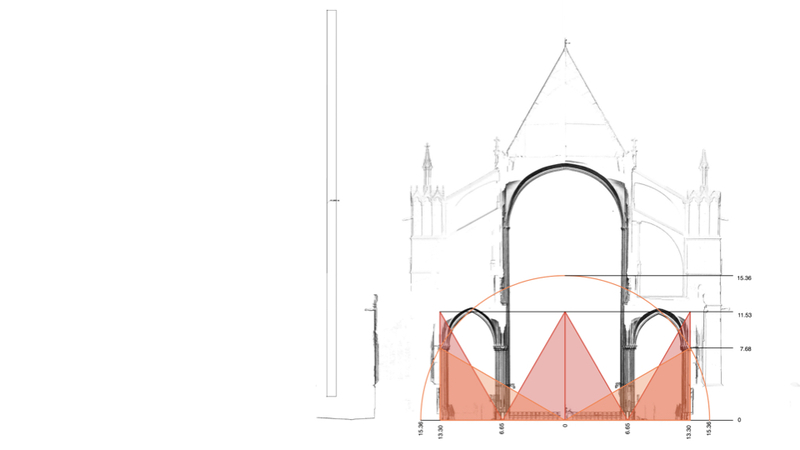 The height to the capitals, and to the horizontal molding above the wall pass…