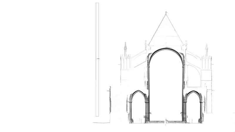 Here one sees the transverse section of the thirteenth-century nave at Saint-…