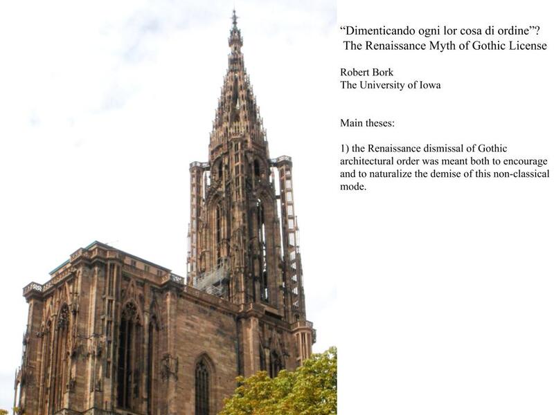 First, I will argue that the Renaissance dismissal of Gothic architectural or…